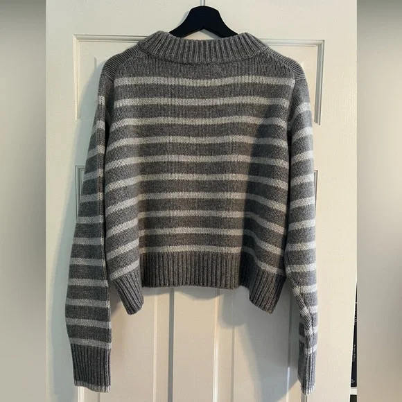La Ligne Mini Marin Sweater - Gray/Light Gray Stripe
